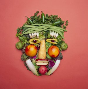 verdure cibo faccia