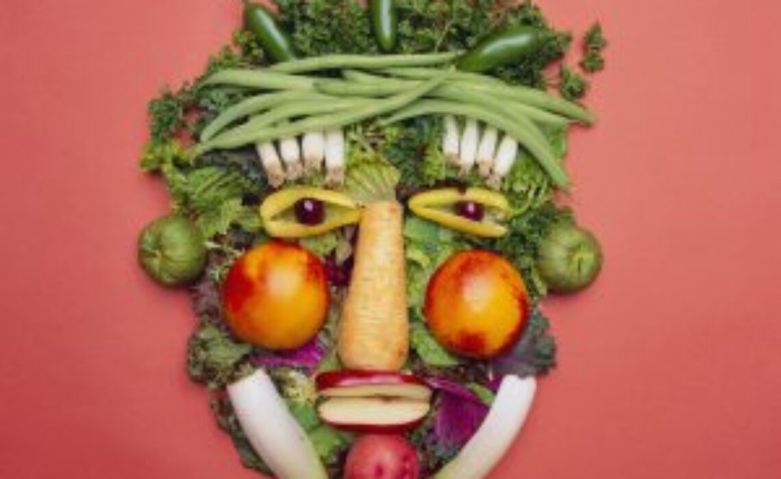 verdure cibo faccia