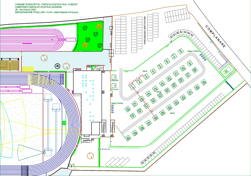 Planimetria area stand